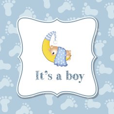 Baby boy invitation for baby shower N5