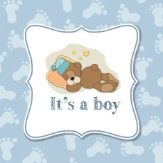 Baby boy invitation for baby shower N7