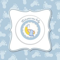 Baby boy invitation for baby shower N10