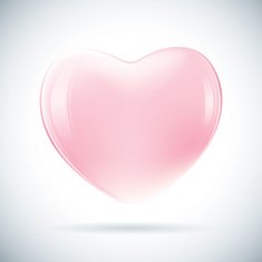 pink valentine heart shape