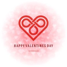 Happy Valentine's day Greeting Card and Bokeh N6