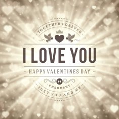 Happy Valentine's day Greeting Card and Bokeh N9