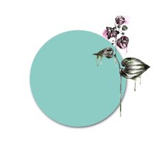 Watercolor background with flower N6