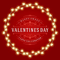 Happy Valentine's Day Glowing Decoration Light Bulbs