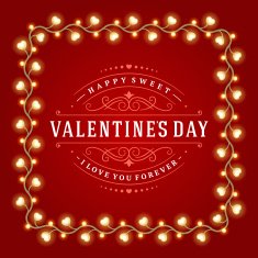 Happy Valentine's Day Glowing Decoration Light Bulbs N2