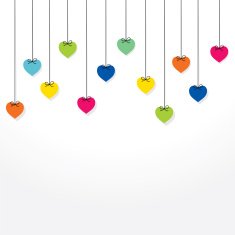 colorful valentine greeting card design
