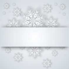 snowflakes and tree on a paper background N3