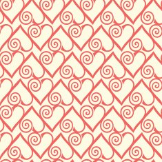 Seamless pattern with stylized hearts Romantic background Valentines Day N3