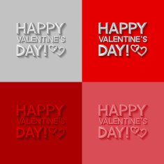 Set of Valentines day greeting cards N5