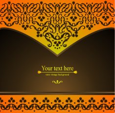 Design background with ornate floral pattern N2