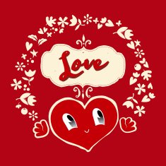 Gift on Valentine's Day Heart