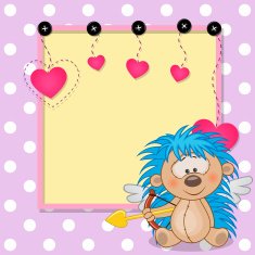 Cupid Hedgehog with frame N2