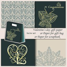 Wallpaper Valentine's Day gift paper or for scrapbook N2
