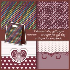 Wallpaper Valentine's Day gift paper or for scrapbook N3