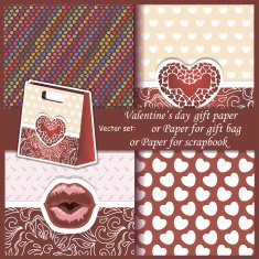 Wallpaper Valentine's Day gift paper or for scrapbook N4
