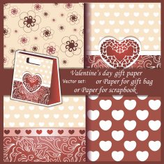 Wallpaper Valentine's Day gift paper or for scrapbook N5