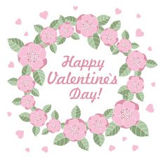 Valentine's day flower ring vector illustration N2