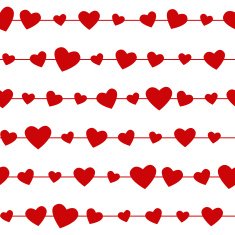 Seamless pattern with pink hearts N6