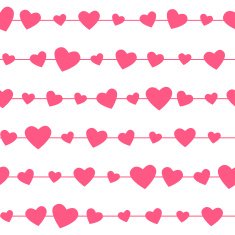 Seamless pattern with pink hearts N8
