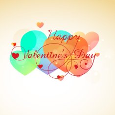 Happy Valentines Day celebration with hearts