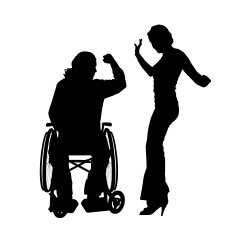 Vector silhouettes of couple N16