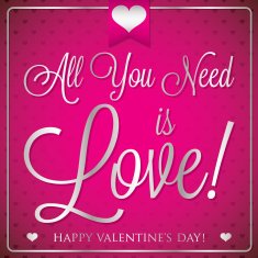 Elegant typographic Valentine's Day card in vector format N2