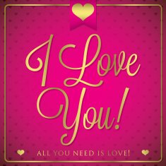 Elegant typographic Valentine's Day card in vector format N3