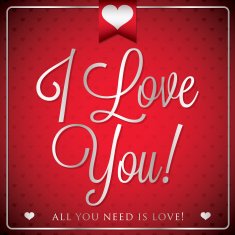 Elegant typographic Valentine's Day card in vector format N4