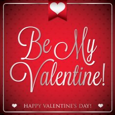 Elegant typographic Valentine's Day card in vector format N5
