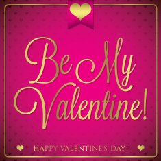 Elegant typographic Valentine's Day card in vector format N6