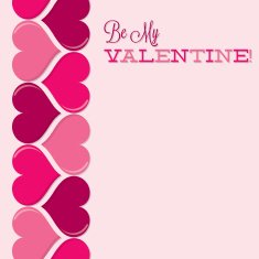 Valentine's Day heart line card in vector format