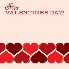 Valentine's Day heart line card in vector format N3