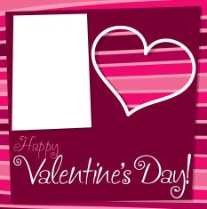 Cut out retro Valentine's Day card in vector format N3