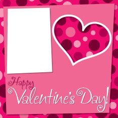 Cut out retro Valentine's Day card in vector format N4
