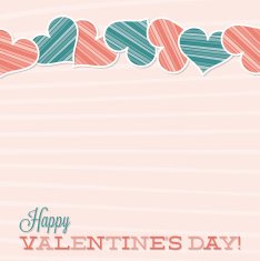 Vintage Typographic Valentine's Day card in vector format N8