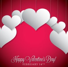 Overlay heart card in vector format N3