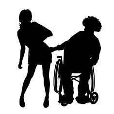 Vector silhouettes of couple N20