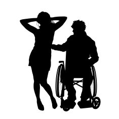 Vector silhouettes of couple N32