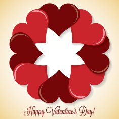 Circle of hearts in vector format N2