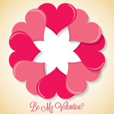 Circle of hearts in vector format N3