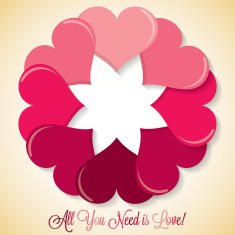 Circle of hearts in vector format N4