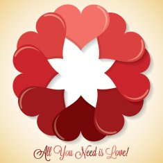 Circle of hearts in vector format N5