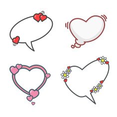 Valentine's day elements set 01