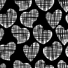 Graphic hearts pattern