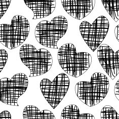 Graphic hearts pattern N2