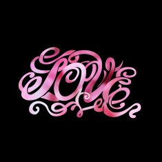 Symbol of love and Valentines day lettering N2
