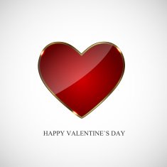 Valentine Day Card with Heart Vector Illustration N3