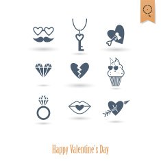 Happy Valentines Day Icons N520