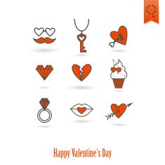Happy Valentines Day Icons N522