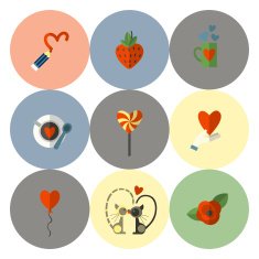 Happy Valentines Day Icons N534